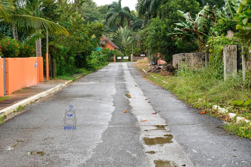 Wilgotna, zaciszna droga w karaibskiej wiosce po deszczu, otoczona bujną roślinnością i kolorowymi ogrodzeniami. Dzika natura i tropikalna zieleń kreują spokojną i relaksującą atmosferę, idealną do odprężających spacerów. Urokliwy pejzaż, który zachęca do odkrywania mniej znanych zakątków Dominikany#widelecwpleacaku
dominikana - z wschodu na zachód - z południa na północ